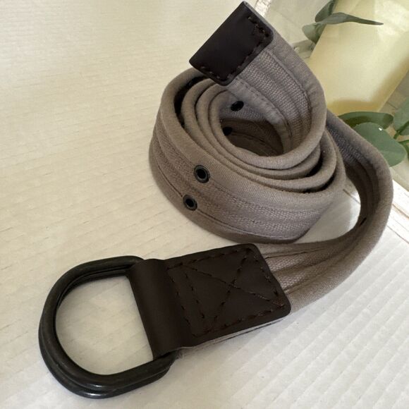 Mens Military Gray D-ring Fabric Leather Casual 59’ Inch - Picture 4 of 8